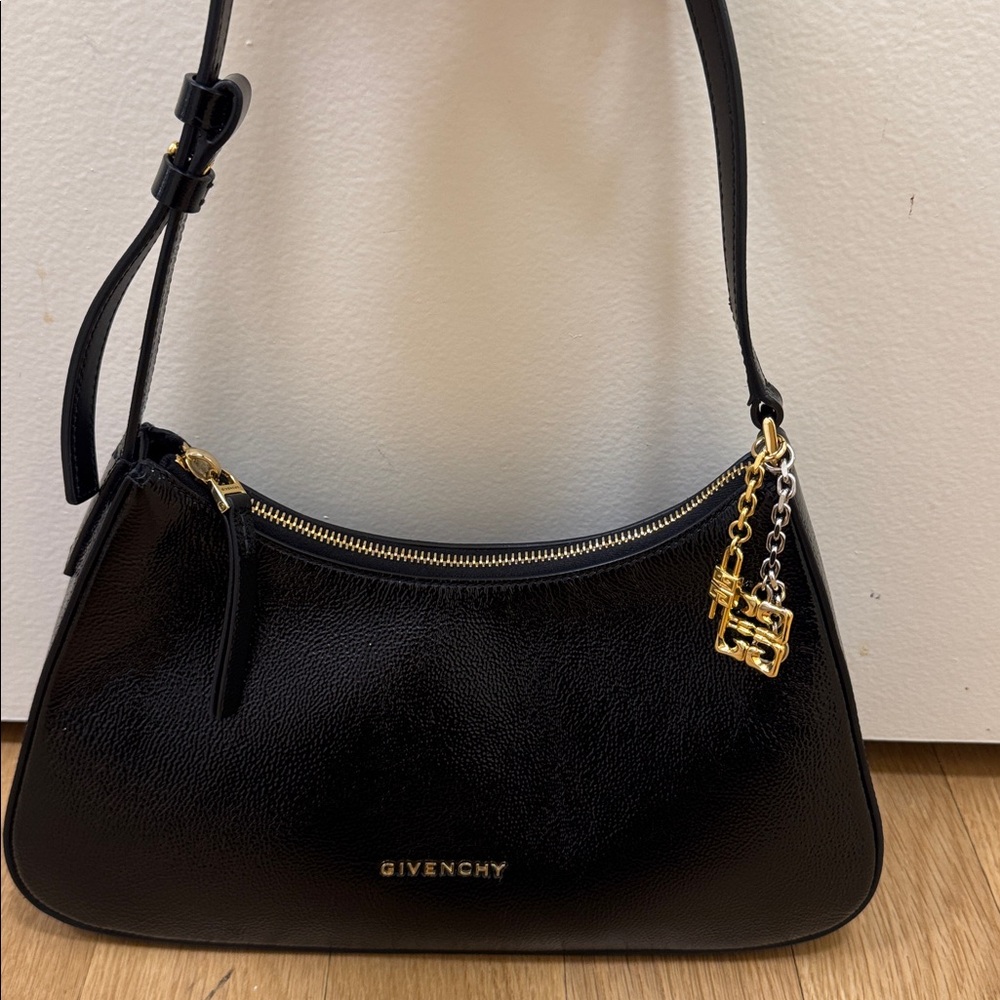 Givenchy Black Shoulder Bag with Gold Charm